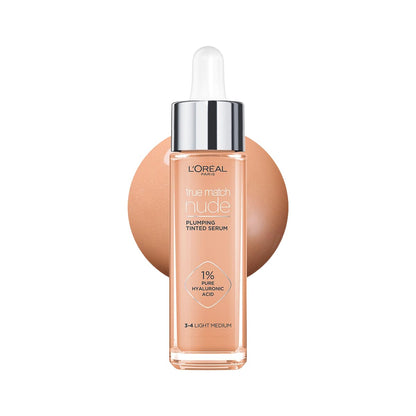 L'Oréal Paris True Match Sérum Rellenador con Color, 30 ml - 3-4 LIGHT MEDIUM - Serum Rellenador