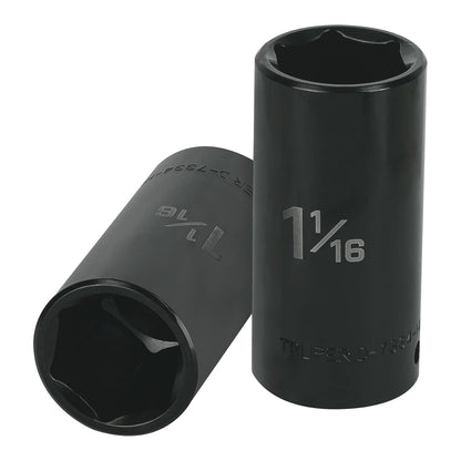 Truper Dado Largo de Impacto 6 Puntas, Cuadro 1/2" - 1 1 - 16"