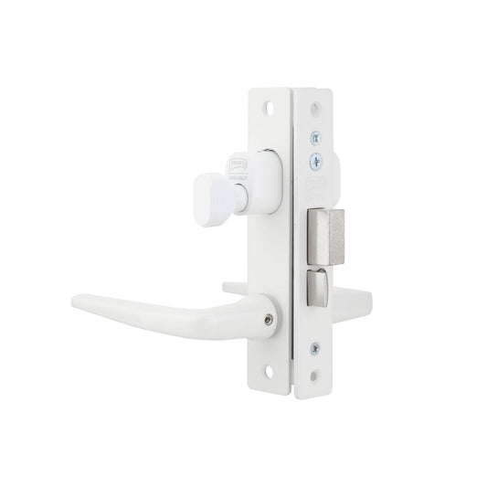 Phillips Cerradura Modelo Slim 549 Manija Delgada Para Puerta De Aluminio Blanco