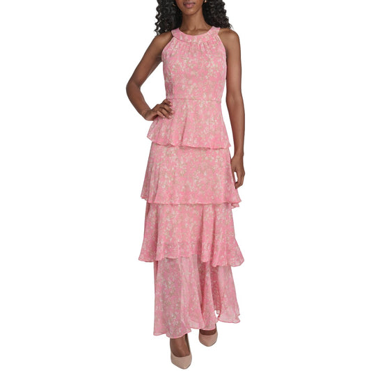 Tommy Hilfiger - Vestido Largo sin Mangas con Cuello Halter para Mujer