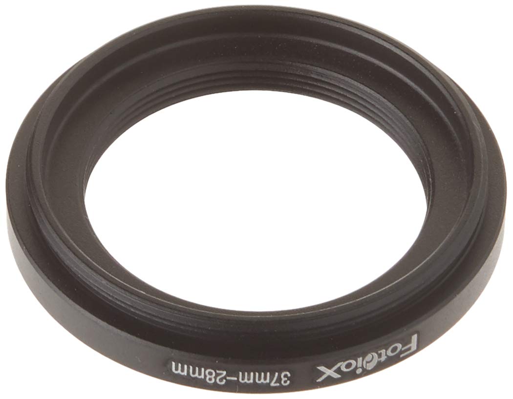 Fotodiox - Adaptador de Filtro de Metal con Anillo Escalonado, Aluminio anodizado Negro, 37 mm-28 mm, 37-28 mm