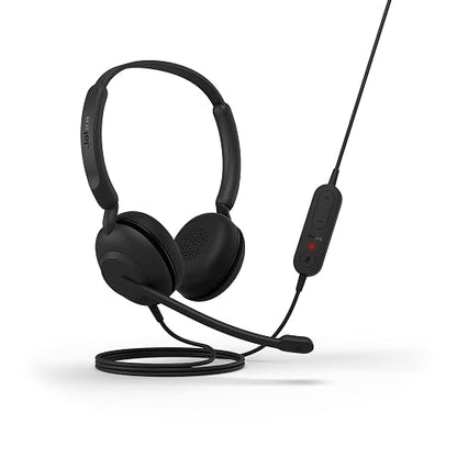 Jabra Evolve 10 Auriculares con Cable con micrófono con cancelación de Ruido para Uso en PC/portátil, fácil configuración USB-A, Certificado TCO, diseño Ligero, Llamadas en línea/Controles de Volumen