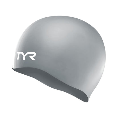 TYR - Gorro de natación Antiarrugas (Silicona) - Gorra TYR - Plateado