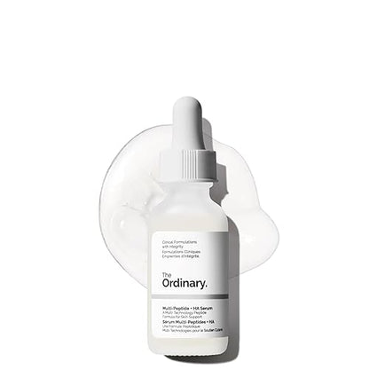 The Ordinary Multi-Peptide + Hyaluronic Acid, Suero para signos de la edad con Péptidos y Ácido Hialurónico — Fórmula para mejorar patas de gallo, elasticidad y firmeza de la piel, 30ml