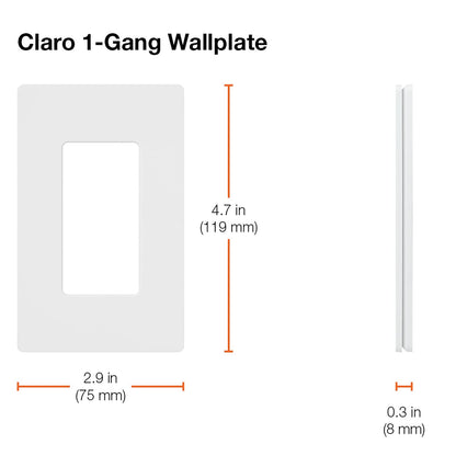 Lutron Claro 1 Gang Decorator Wallplate, SC-1-TP, Taupe