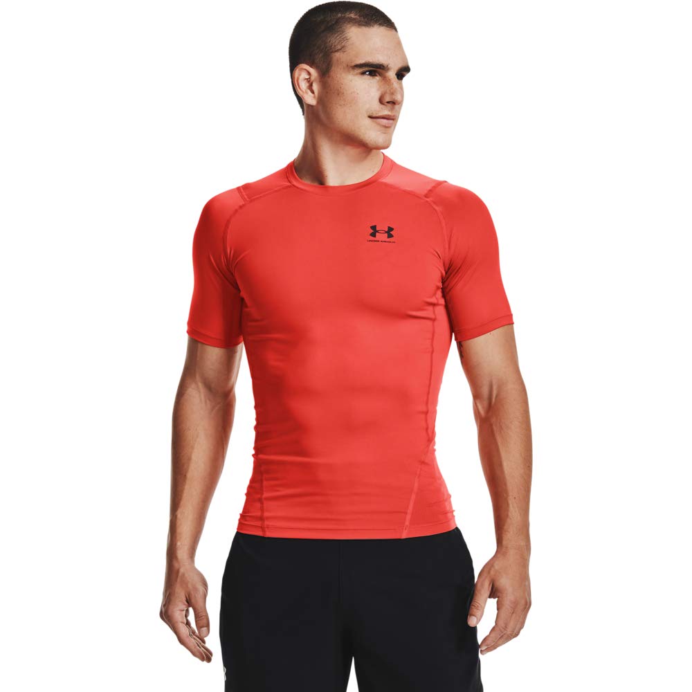 Under Armour HeatGear Camiseta de Compresión para Hombre - naranja oscuro (860) - negro - 3XL