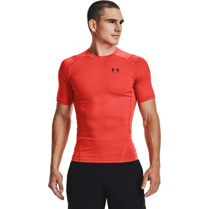Under Armour HeatGear Camiseta de Compresión para Hombre - naranja oscuro (860) - negro - 3XL