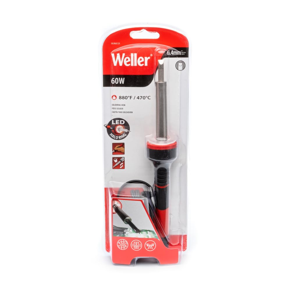 Weller WLIR6012A - Cautín de 60 Watts/120 V, Halo de luz LED