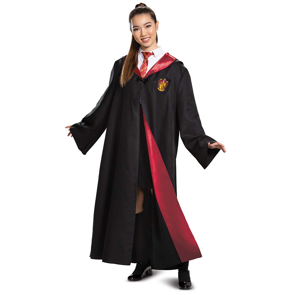 Disguise Harry Potter - Bata de Lujo con temática de casa de Hogwarts para Adultos, Calidad de película, Accesorio de Disfraz, Negro & Rojo, Adult XXL (50-52)