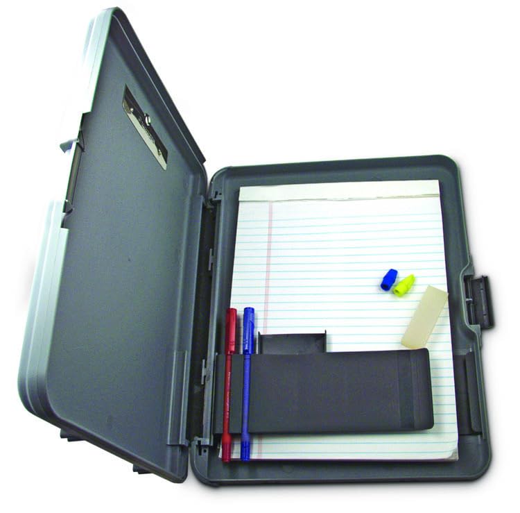 Saunders DeskMate - Portapapapeles de plástico (8,5 x 12 pulgadas), Gris, 1/2 In