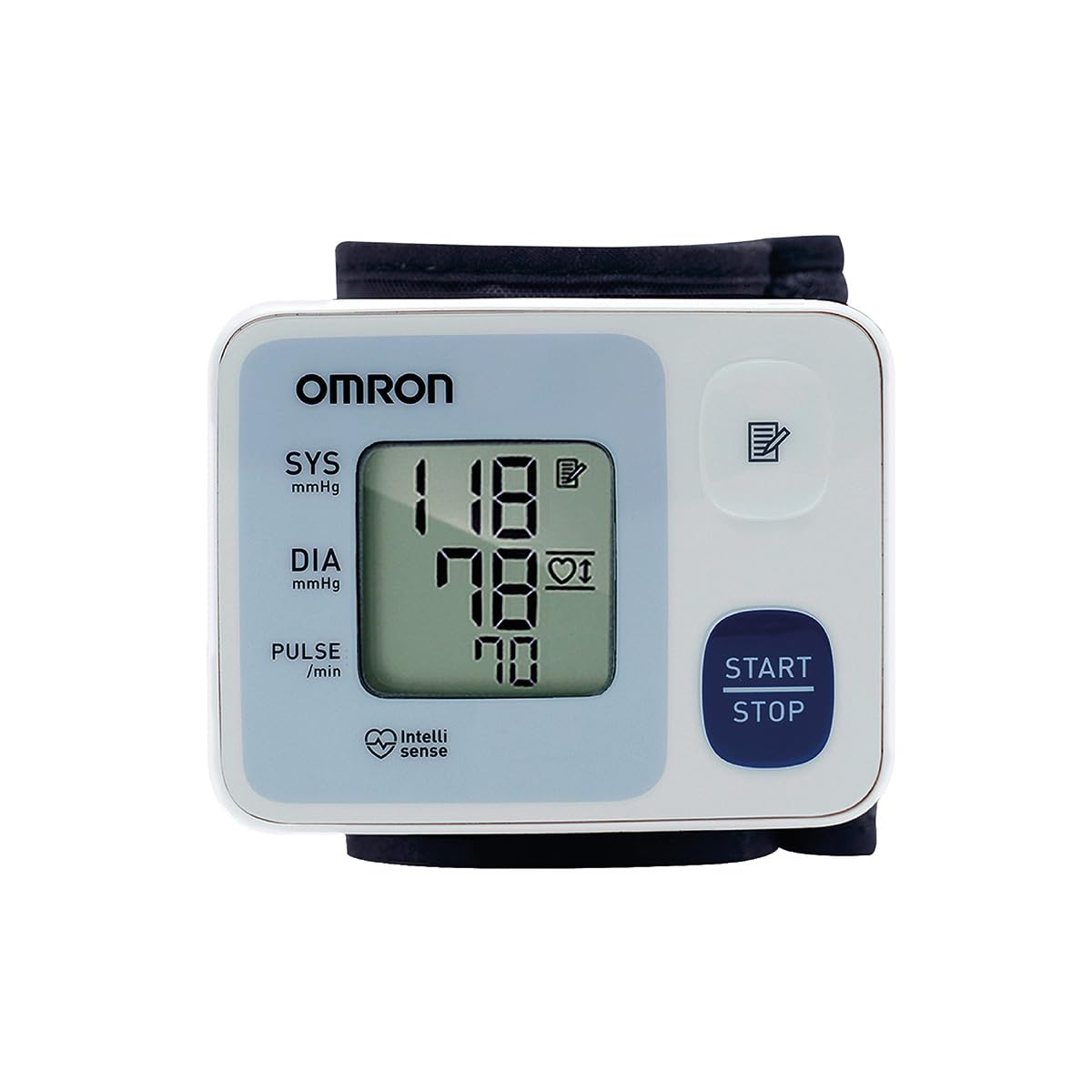 OMRON HEM-6124 – Baumanómetro Digital de Muñeca Portátil con Sensor de Posición, Inflado Personalizado y Detección de Latidos Irregulares