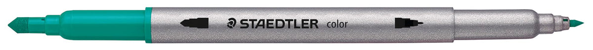 Staedtler bolígrafos de punta de fibra de doble punta, tinta lavable, puntas de escritura fina y negrita, 120 colores surtidos, 3200 TB120, multicolor (3200 TB120ST)
