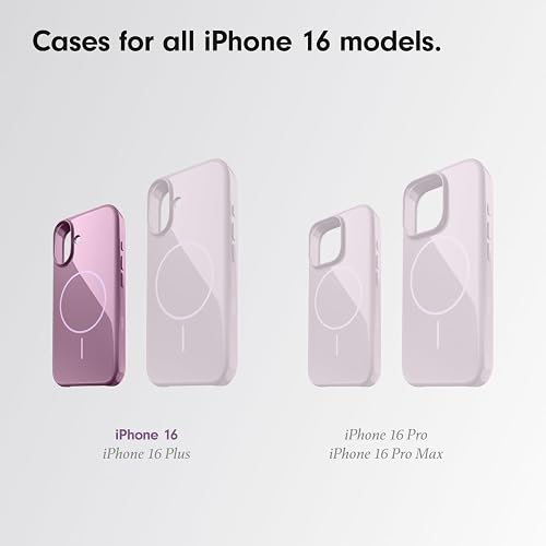 Beats - Funda iPhone 16 – MagSafe, Funda Protectora Resistente a los rasguños, Delgada, con Revestimiento de Microfibra – Púrpura Atardecer