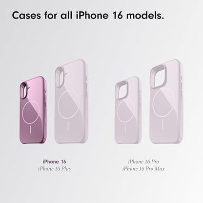 Beats - Funda iPhone 16 – MagSafe, Funda Protectora Resistente a los rasguños, Delgada, con Revestimiento de Microfibra – Púrpura Atardecer