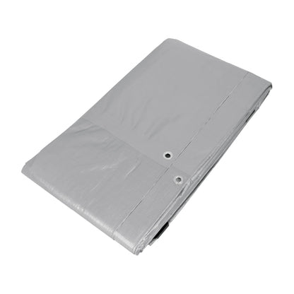 Truper Lona Reforzada con Ojillos de Aluminio - Lona - 3 x 6 m - Gris