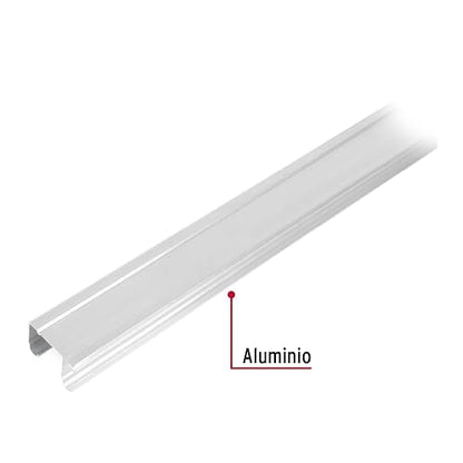 Hermex RJJ-20, Riel superior"JJ" de aluminio para puerta corrediza 2 m