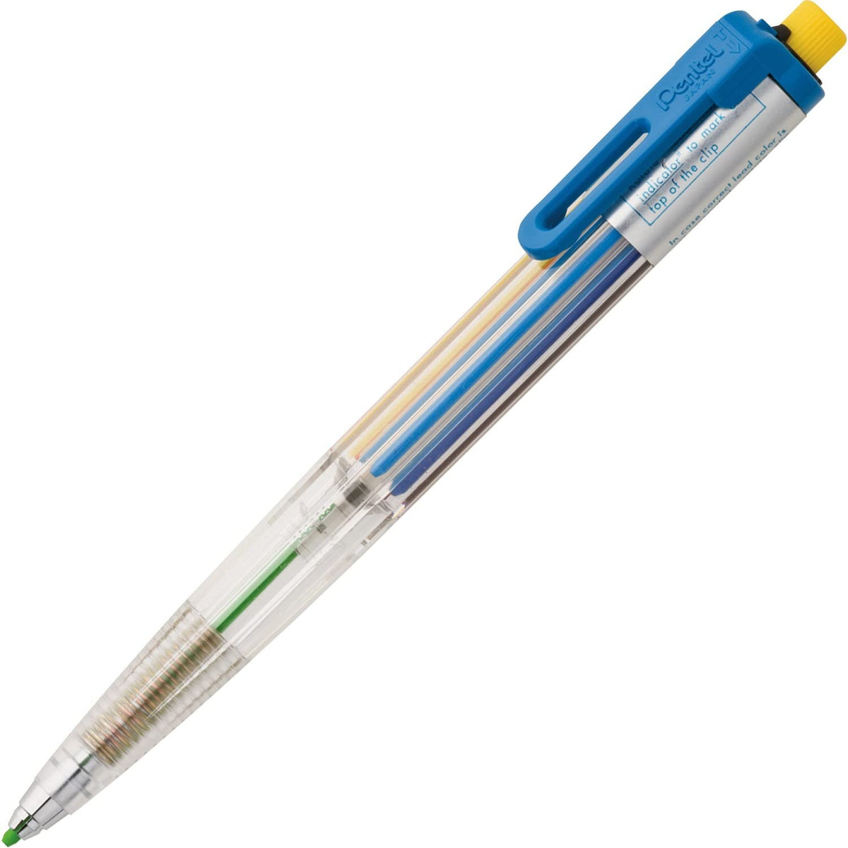 Pentel Arts PH158 lápiz automático de 8 colores, colores surtidos con clip, 1 lápiz