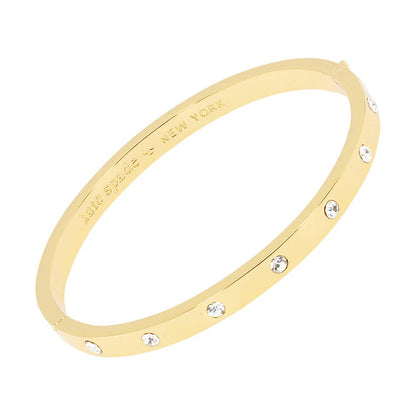 Kate Spade New York - pulsera con bisagras de piedra - Transparente - Dorado