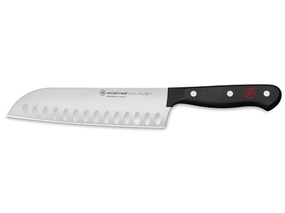 WÜSTHOF Gourmet - Cuchillo Santoku de Chef 7" (15 cm), Acero Alemán, Cuchillo Multiusos para Cocina, Ligero y Preciso, Fabricado en Solingen