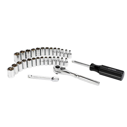 Urrea Herramientas 4700CB Urrea Juego de dados y accesorios 1/4" de 30 piezas en estuche plástico, color, pack of/paquete de 30