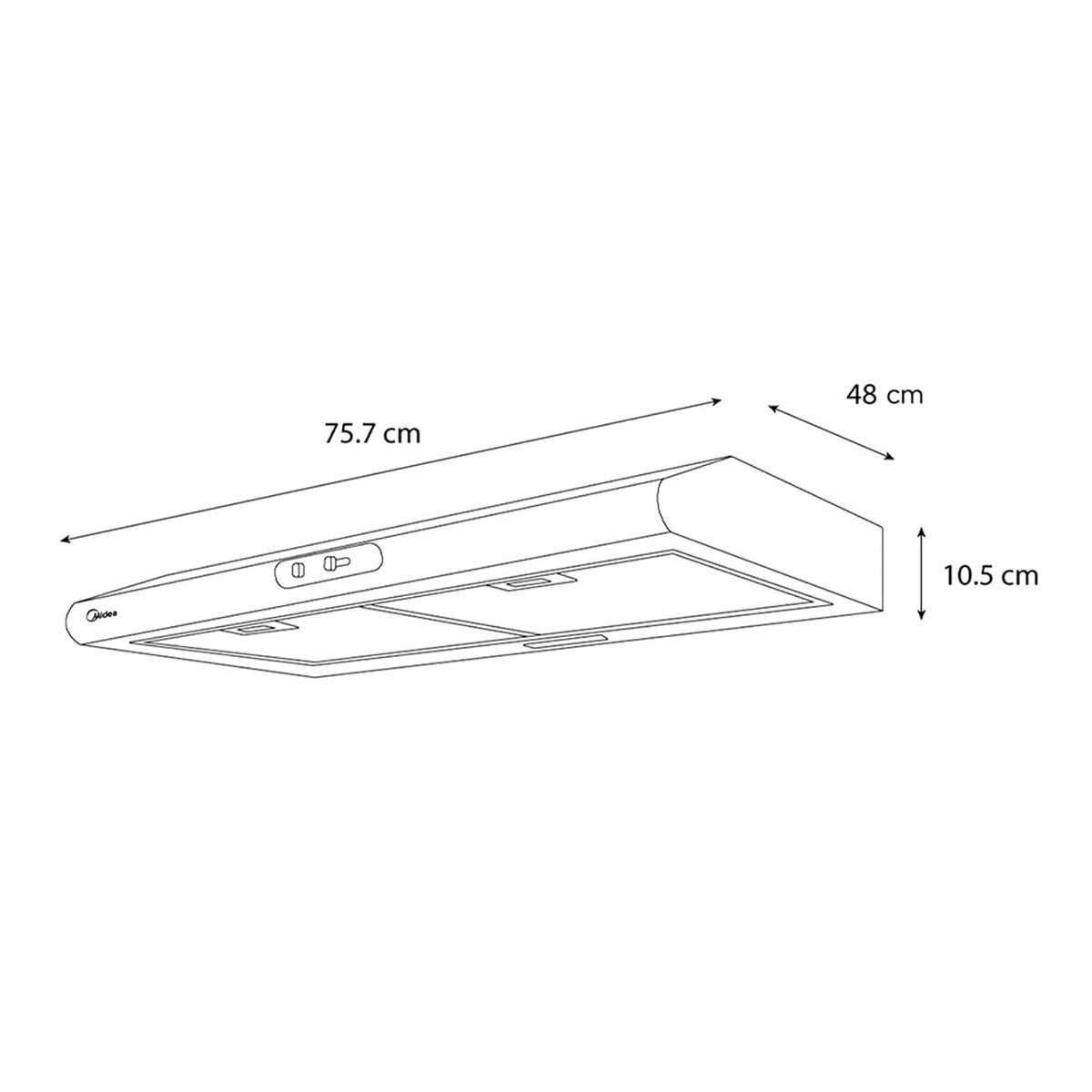 Midea MJUD30S3GS Campana de Pared 30” Slim Acero Inoxidable