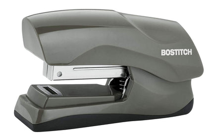 Bostitch - Grapadora de oficina resistente, capacidad de 40 hojas, sin atascos, media tira, cabe en la palma de tu mano, para aula, oficina o computadora, gris - Gris - Compacto