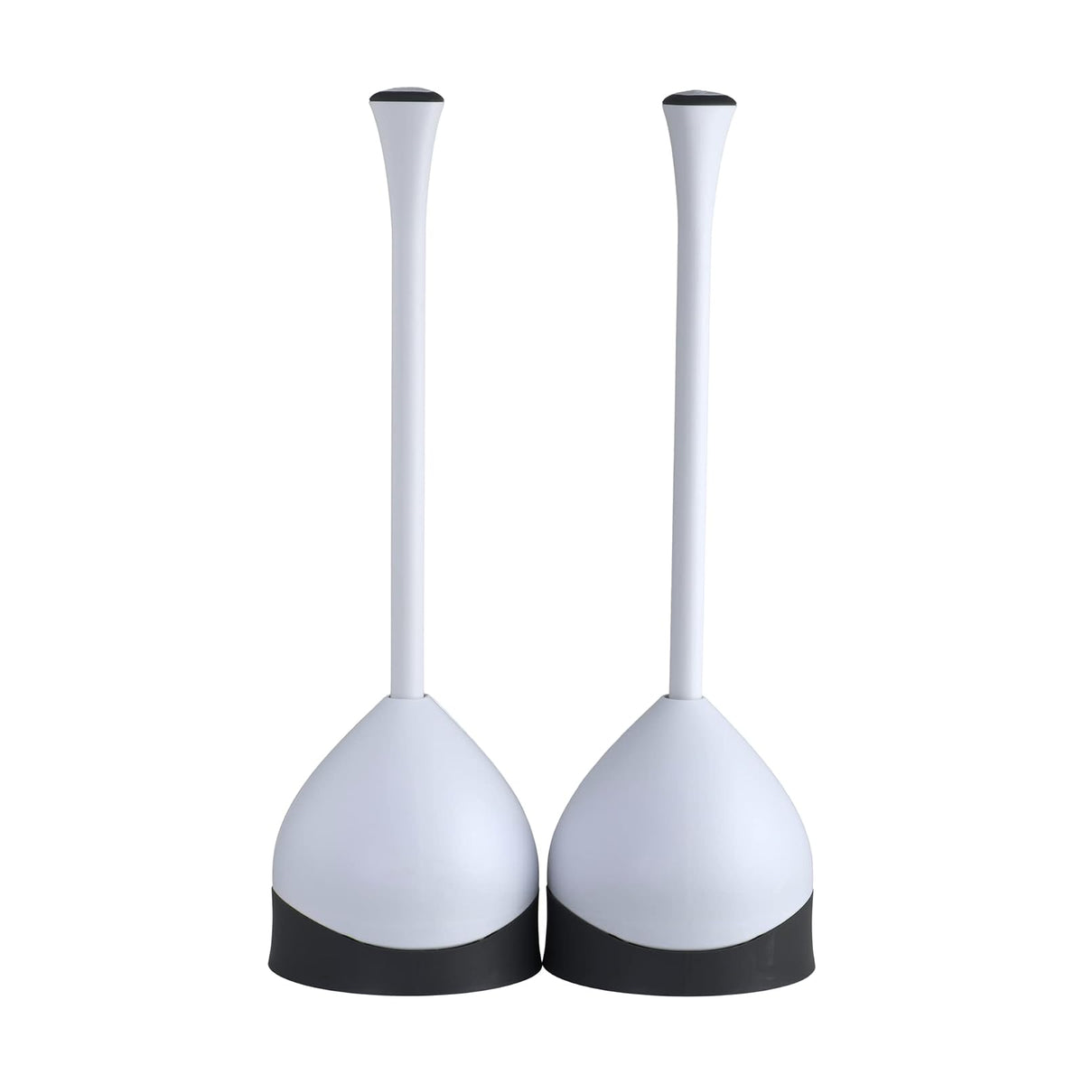 Clorox - Juego de 2 émbolos para Inodoro con Organizador de baño, Accesorios de baño, desatascador de Inodoro, con Soporte, Color Blanco