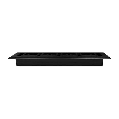 Decor Grates AJH212-BLK - Registro de Piso Oriental, 2 x 12 Pulgadas, Negro Texturizado