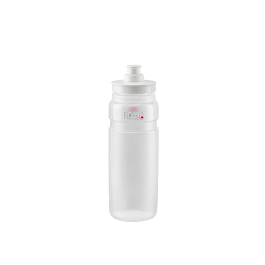 Elite Fly Tex - Botella de agua para ciclismo, 750 ml, transparente, ultraligera, sin BPA, fácil de apretar para carretera, MTB y grava