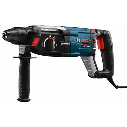 BOSCH GBH2-28L - Martillo giratorio SDS-plus Bulldog Xtreme Max de 1-1/8 | Motor de 8,5 amperios, 2 pies-libras. energía de impacto, sensor de seguridad de control de retroceso, demolición, hormigón