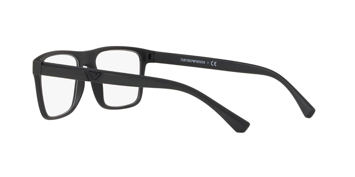 Emporio Armani Ea4115 - Marcos para anteojos graduadas para hombre con dos clips intercambiables rectangulares