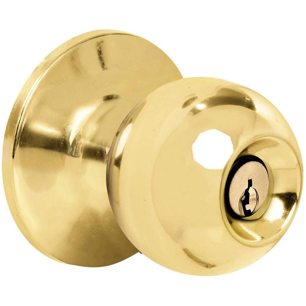Prolok 15POP Pomo cilíndrico bola función baño, latón brillante, llave estándar, blíster