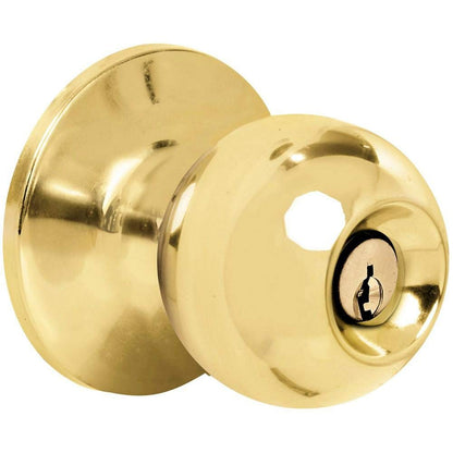 Prolok 15POP Pomo cilíndrico bola función baño, latón brillante, llave estándar, blíster