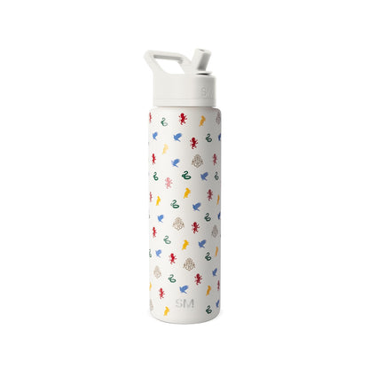 Simple Modern Summit Botella de Agua con Tapa de Popote - 30oz Water Bottle - Harry Potter: Hogwarts Mix