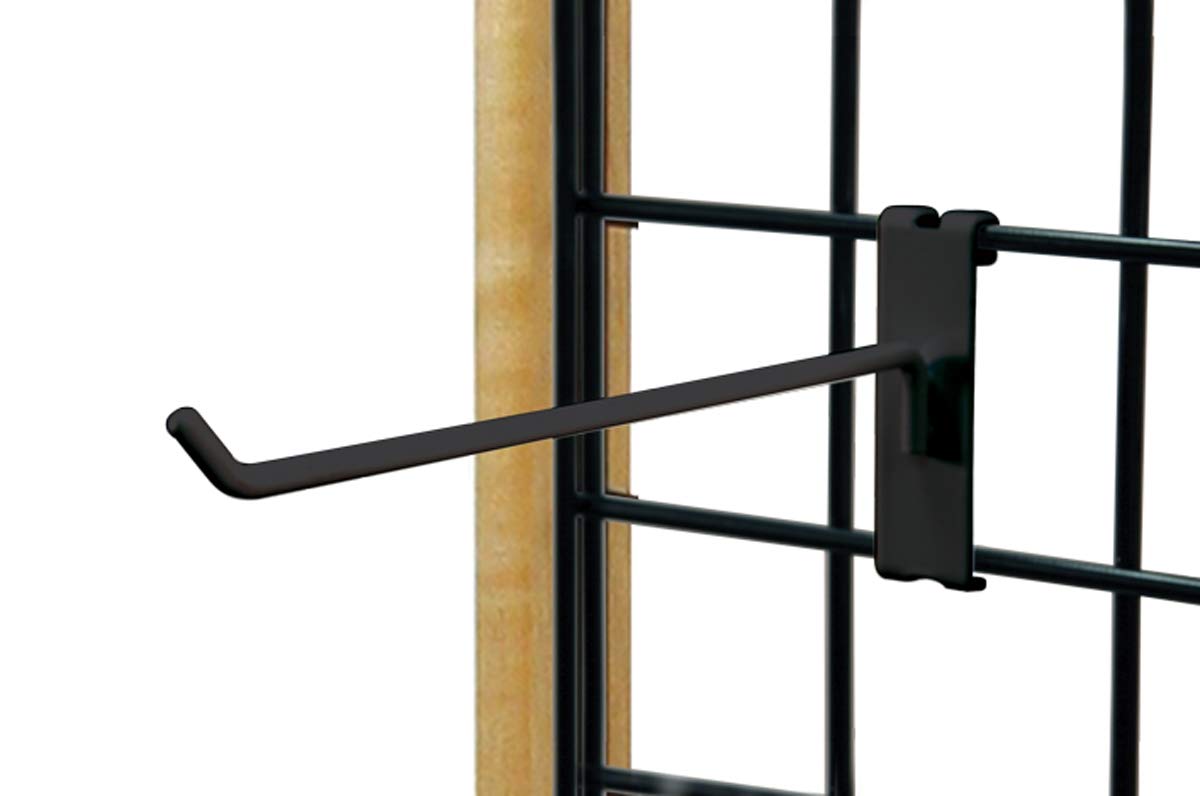 NAHANCO GWH8B Gwh8 8" Black Gridwall Hooks (Pack of 12)