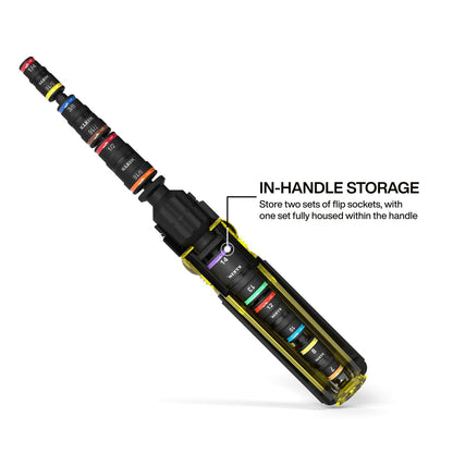 Klein Tools 32914HD Juego de Desarmador de caja, 14-en-1 con Clasificación de Impacto, Tamaños SAE y Métricos, Juego de Dados Magnéticos con 12 Llaves Hexagonales y Portapuntas, Mango con Empuñadura