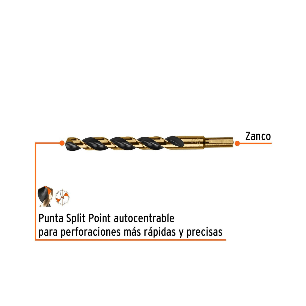 Truper Expert BAV-1/2-B, Broca alta velocidad, Turbo Steel, en blister, 1/2"