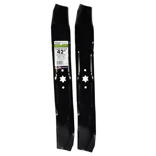 MaxPower 561532 2-Blade Mulching Set for 42 Inch Cut MTD/Cub Cadet/Troy-Bilt Replaces 742-04126, 742-0616, 742-0616A, 942-04126, 942-0616A, 942-0616