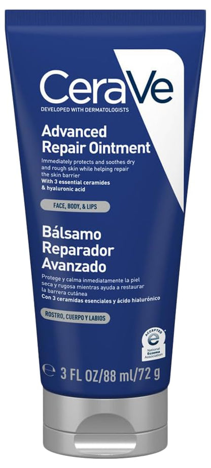 CeraVe Bálsamo Reparador Avanzado Piel Seca a Muy Seca con Ceramidas, 50 ml - Sin fragancia - Mediano