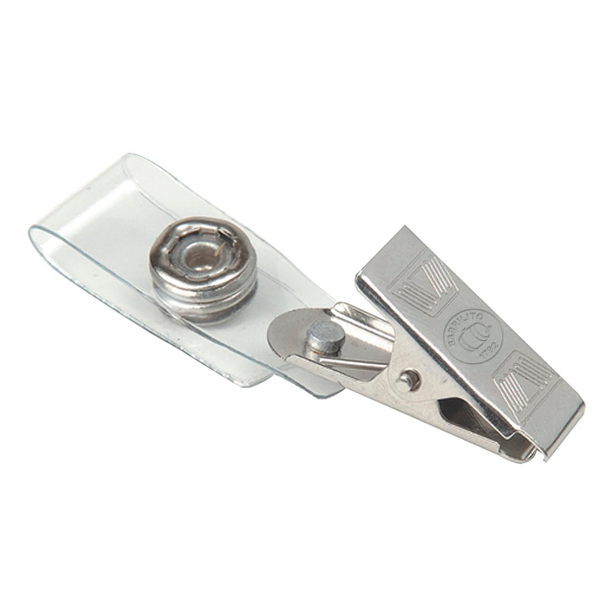 Barrilito Broche para Gafete - Plateado