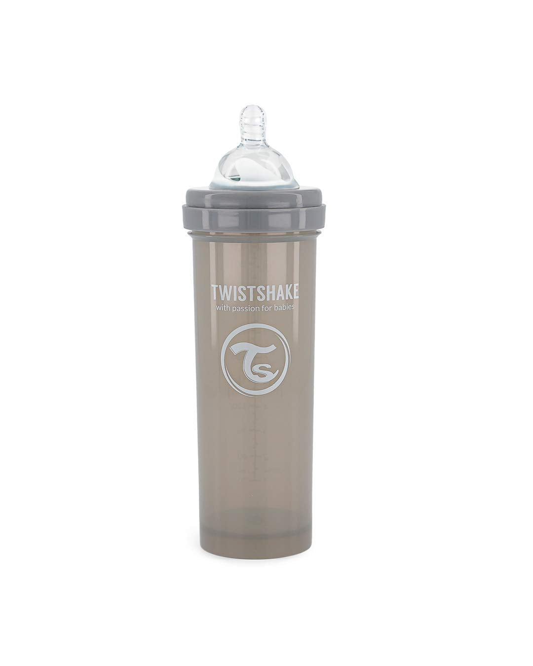 Twistshake Biberón Anticólicos de 330 ml | Tetina de Silicona Similar al Pecho | Mamila de Flujo Rápido 4+ Meses | Hecho de Plástico Libre de BPA | Ideal para Lactancia Normal| Piezas Intercambiables