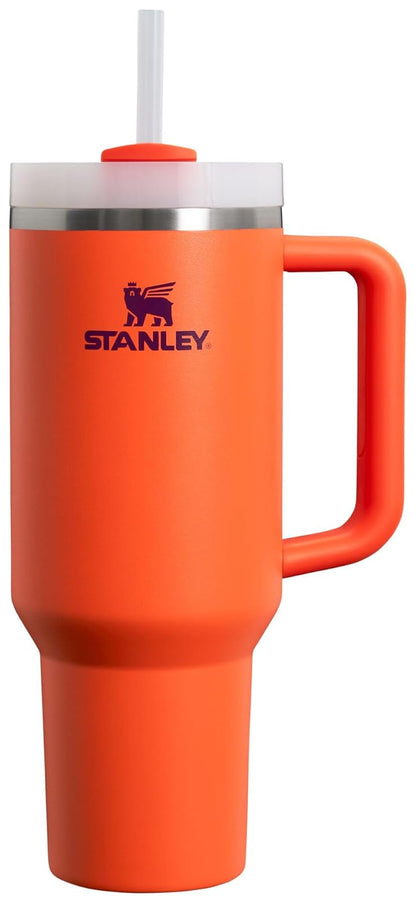 Stanley Quencher H2.0 - Vaso Térmico con Popote, Tapa Giratoria de 3 Vías, Acero Inoxidable, Libre de BPA - 40 onzas - Ciruela Tigerlily