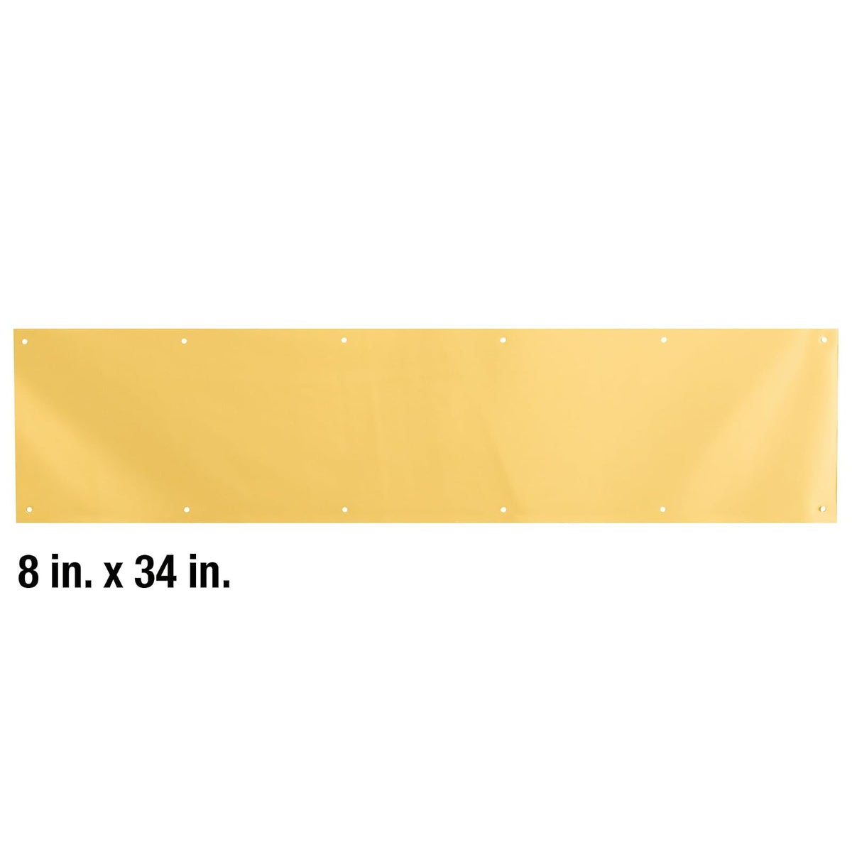 Prime-Line MP4754 - Placa de patada, 8 x 36 pulgadas, aluminio satinado, 8 in x 34 in x .03 in, Aluminio chapado en latón.
