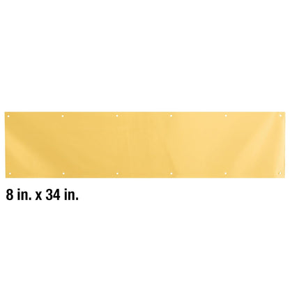 Prime-Line MP4754 - Placa de patada, 8 x 36 pulgadas, aluminio satinado, 8 in x 34 in x .03 in, Aluminio chapado en latón.