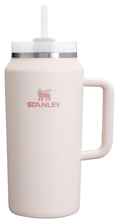 Stanley Quencher H2.0 - Vaso Térmico con Popote, Tapa Giratoria de 3 Vías, Acero Inoxidable, Libre de BPA - 64 onzas - Cuarzo Rosa 2.0
