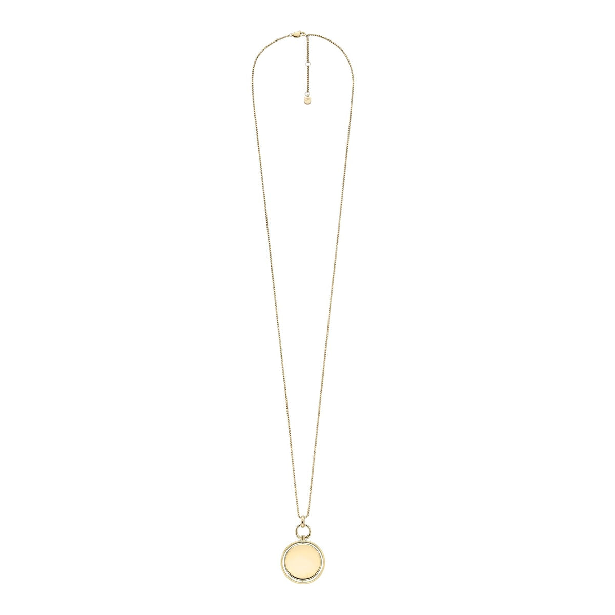 Fossil - Collar de Cadena con Colgante de Acero Inoxidable para Mujer