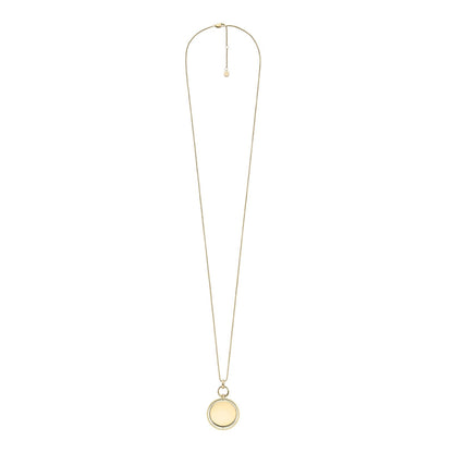Fossil - Collar de Cadena con Colgante de Acero Inoxidable para Mujer