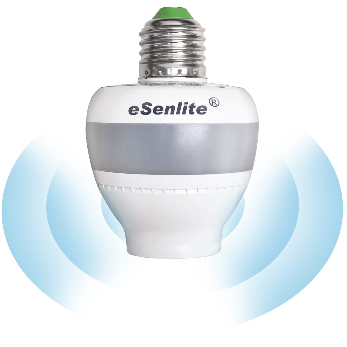 esenlite Radar Sensor de movimiento activado Retrofit LED, luz Sockets COMPATIBLES CFL foco incandescente Lámpara de luz Fixture interior mesa planta decoración para exteriores Base Fija Dusk to Dawn Dimmable Camino