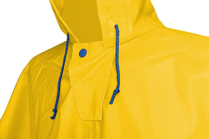 Capamanga poncho impermeable amarillo uso rudo PVC/Poliéster unitalla 1.20 X 2.00 MTS.