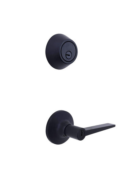 Phillips Combo Cerrojo/Manija Fresno Alta Seguridad Para Entrada LLave-Llave Negro
